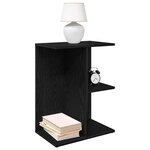 vidaXL Tables de chevet 2 Pièces chêne noir 46 5x29x61 cm bois ingénierie