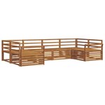 vidaXL Ensemble de canapés d'extérieur 6 Pièces Naturel