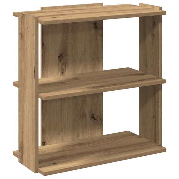 vidaXL Bibliothèque à 3 niveaux chêne artisanal 60x30x60 cm
