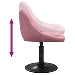 vidaXL Chaises pivotantes à manger lot de 6 rose velours
