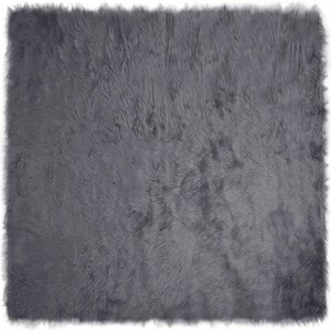 vidaXL Tapis en fausse Tafalla Anthracite 200 x 200 cm Polyester