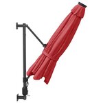 vidaXL Parasol mural rouge vif 290 cm