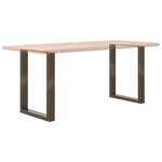 vidaXL Pieds de table à manger en forme de U  2 pièces  acier naturel  70 x (72-73) cm