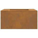 vidaXL Braise Marron 80 x 80 x 40 cm Acier résistant aux intempéries