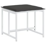 vidaXL Ensemble à manger de jardin avec coussins 17Pièces blanc textilène