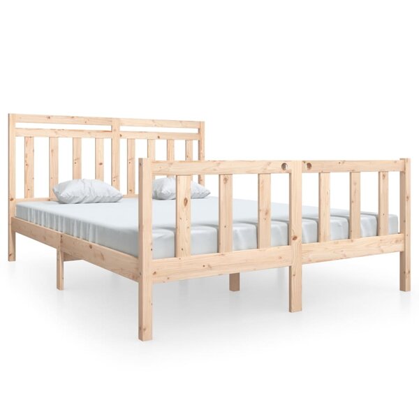 vidaXL Cadre de lit Bois massif 160x200 cm