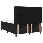 Lit à ressorts vidaXL avec matelas noir 160x200 cm en tissu