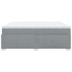 vidaXL Sommier à lattes de lit avec matelas Gris clair 200x200cm Tissu