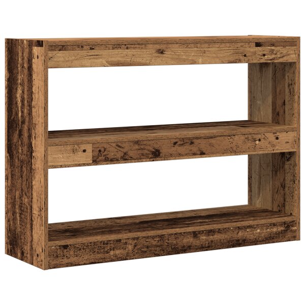 Bibliothèque/Paravent vidaXL en bois vieilli  100x30x72 cm  Fabriqué en bois reconstitué