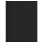 vidaXL Tapis de tente 250x300 cm Noir
