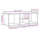 vidaXL Banc de rangement à chaussures vieux bois 105x35x35 cm