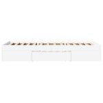 vidaXL Cadre de lit sans matelas blanc 75x190 cm bois d'ingénierie