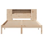 vidaXL Lit bibliothèque sans matelas 140x200 cm bois massif de pin