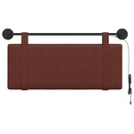 vidaXL Tête de lit suspendue Avec lumière LED Brun Brillant PU antique