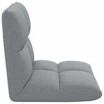 vidaXL Fauteuil de sol ajustable Gris clair Tissu