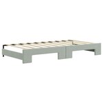 vidaXL Lit de jour avec lit gigogne gris clair 90x190 cm velours