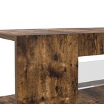 vidaXL Meuble TV avec lumières LED Chêne fumé 90x39x30 cm