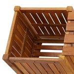 vidaXL Banc de jardin avec 2 jardinières 150x30x40 cm Bois d'acacia