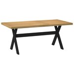 vidaXL Table à manger NOAIN pieds en forme de X 180x90x75cm massif pin