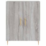 vidaXL Buffet haut Sonoma gris 69 5x34x180 cm Bois d'ingénierie