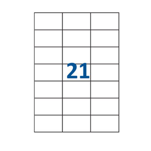 Lot de 200 Planches étiquettes autocollantes sur feuille A4 : 70 x 42 3 mm (21 étiquettes par feuille)