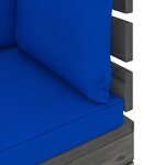 vidaXL Salon palette de jardin 9 Pièces avec coussins Bois de pin massif