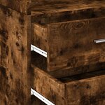 vidaXL Buffet haut chêne fumé 45x42 5x185 cm bois d'ingénierie