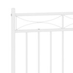 vidaXL Tête de lit de remplacement métal blanc 160 cm