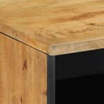 vidaXL Meuble TV marron 100x33x46 cm bois massif de manguier