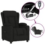 vidaXL Fauteuil inclinable électrique Noir Tissu