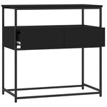 vidaXL Table console noir 75x40x75 cm bois d'ingénierie