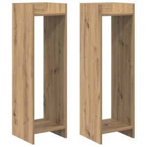 vidaXL Support de Plante 2 pièces Chêne artisanal 30 x 30 x 100 cm