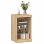 vidaXL Buffet avec lumières LED chêne sonoma 41x37x67 cm