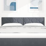 vidaXL Tête de Lit LED Geometric Manuel Gris foncé 160 cm Velours