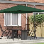 vidaXL Parasol Roma à Bras Déporté Vert et Noir 352 x 251 x 260 cm