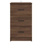 vidaXL Cabinet de chevet avec tiroir Chêne marron 38 x 38 x 66 cm