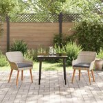 vidaXL Ensemble de salle à manger pour jardin 3 Pièces Gris clair
