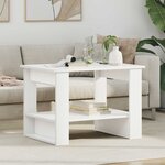 vidaXL Table basse Blanc 72 x 50 x 50 cm Bois d'ingénierie