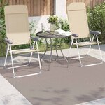 vidaXL Tapis de surface Carré HUARTE Beige 200 x 200 cm Polyester