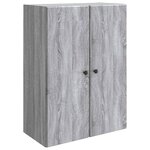 vidaXL Armoire Murale 66 x 34 5 x 90 cm Bois d'ingénierie Sonoma gris