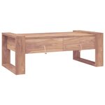 vidaXL Table basse 110 x 60 x 40 cm Bois de teck massif