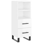 vidaXL Buffet Blanc brillant 34 5x34x90 cm Bois d'ingénierie