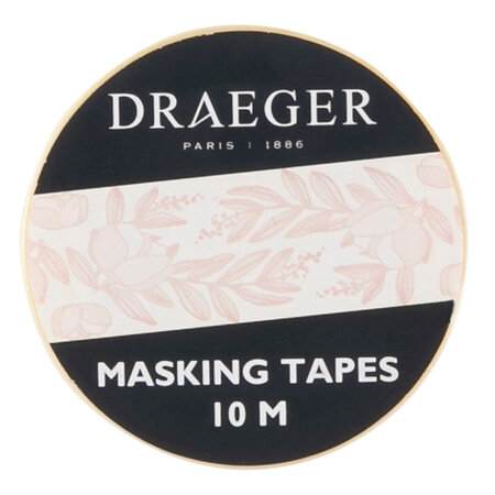 Masking Tape 10 M - Fleurs - Rose - Draeger paris