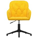 Chaise fauteuil siège pivotante de bureau informatique étude Jaune velours jaune 02_0024143