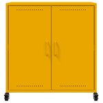 vidaXL Buffet jaune moutarde 68x39x72 cm acier