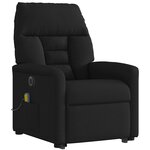 vidaXL Fauteuil inclinable de massage électrique Noir Tissu