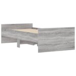 vidaXL Cadre de lit avec tiroirs sonoma gris 90x200 cm