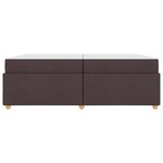 vidaXL Cadre de lit avec matelas Marron foncé 200 x 200 cm tissu