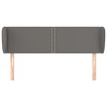 vidaXL Tête de lit avec oreilles Gris 147x23x78/88 cm Similicuir