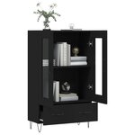 vidaXL Buffet haut noir 69 5x31x115 cm bois d'ingénierie